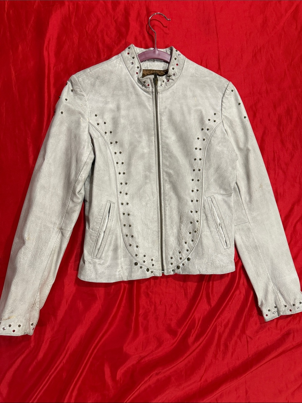 WOW POSHMARK - Authentic Wilson’s Leather White Specialty Leather Bomber Jacket - Picture 14 of 15